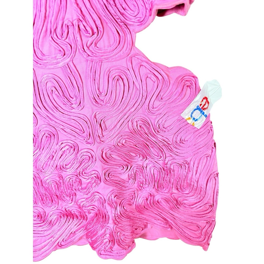 ASOS EDITION Embroidered Satin Cornelli Cut Out Mini Dress Pink Occasion Party - Picture 12 of 16